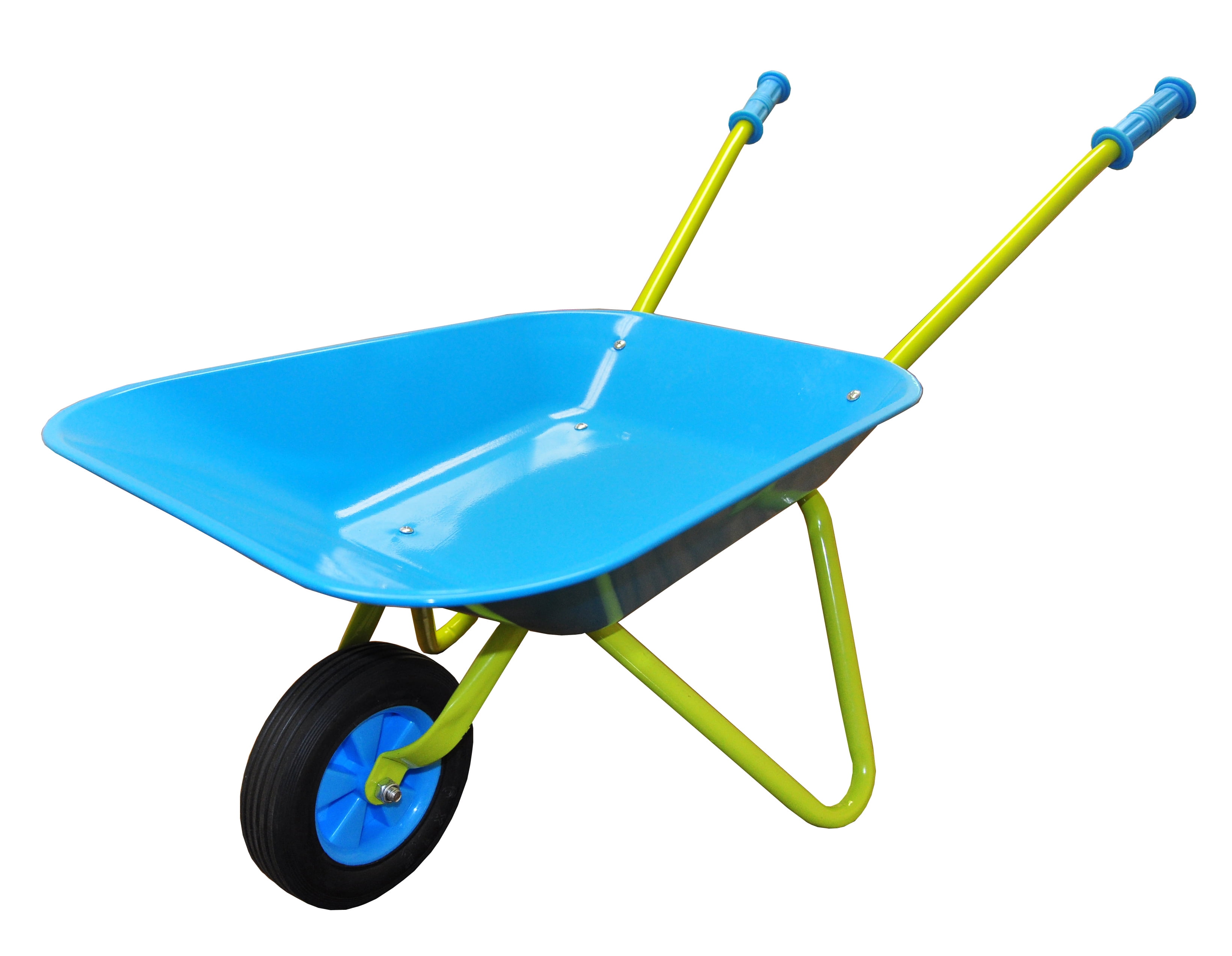 Kids Wheelbarrow Steel Tray Wheel Barrow Cart Toy Garden Farm Toddler Children 