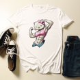 thumbnail image 2 of Camisetas divertidas con estampado de HelloKitty para mujer, camiseta de Anime Kuromis, Camisetas estampadas de algodón para mujer, camisetas informales de manga corta, ropa para mujer, 2 of 4