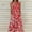 *B-Red, variant on U Women's Boho Floral Print Sleeveless V Neck Maxi Dress,Casual Loose Fit Flowy Beach Vacation Sundress with Pockets N-Army Green,Women's Plus XXXXL