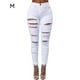 thumbnail image 1 of Sonducket Jeans Cintura alta Pantalones de mezclilla ajustados Mujer Pantalones largos ajustados Prendas para la parte inferior del cuerpo Blanco METRO, 1 of 6