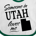 thumbnail image 4 of Inktastic Someone in Utah Loves Me Boys or Girls Baby Bib, 4 of 4