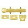 thumbnail image 2 of Deltana 6SB003 6" Surface Bolt; Heavy Duty; Lifetime Brass Finish, 2 of 2
