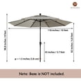 thumbnail image 4 of Mondawe 10 Ft 3 Tier Patio Umbrella, Outdoor Umbrella Double Vented, Market Table Tilt Umbrella with Crank, Outdoor Aluminum Umbrella for Market, 4 of 9