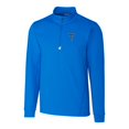 thumbnail image 2 of Men's Cutter & Buck Blue Tulsa Drillers Traverse Stretch Quarter-Zip Pullover Top, 2 of 3
