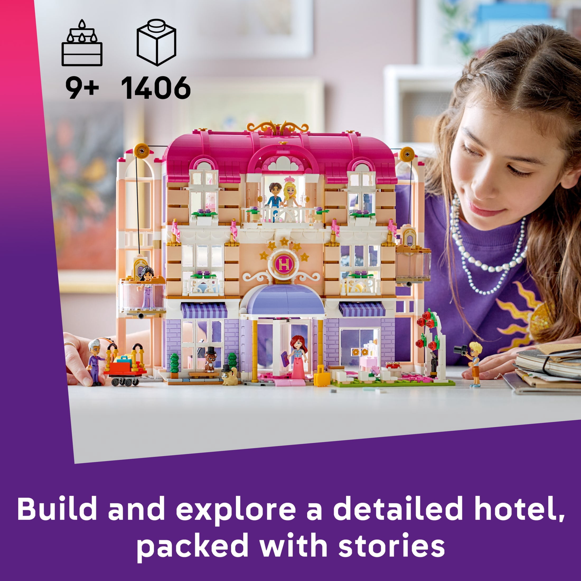 LEGO Friends Heartlake City Grand Hotel - Building Toy for Girls & Boys, Ages 9+ - Dollhouse Playset - Includes 6 Minidolls - Gift for Birthdays - 42704
