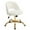 White-Teddy Velvet, variant on Ktaxon Office Desk Chair Adjustable Teddy Velvet Computer Task Chair Small Rolling Vanity Stool with Wheels for Study Make-up White