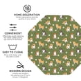 thumbnail image 4 of Fuzoiu Shiba Inu Dog And Flower Print Leather Coasters Set,Drink Coasters Set of 6,for Tabletop Protection, Durable PVC Coasters,Home Décor and Housewarming Gift,Octagon, 4 of 7