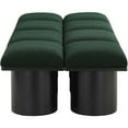 thumbnail image 6 of Meridian Furniture Pavilion Green Boucle Fabric Bench, 6 of 7