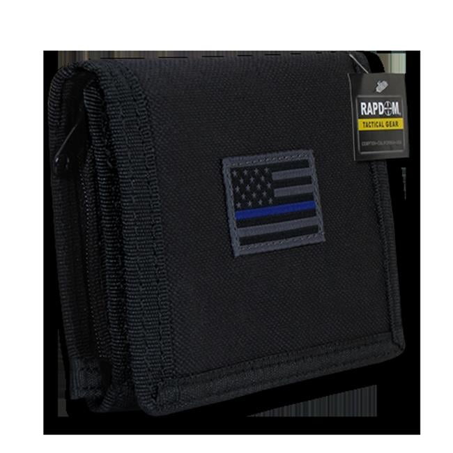 RapidDominance T105-TBL-BLK Thin Blue Line RAPDOM Tactical Wallet, Black