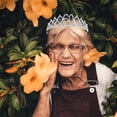 thumbnail image 3 of 1PC Rhinestone Crown with Alloy Insertion Hair Comb Decorative Crown Hair for 60th Birthday (Silver), 3 of 3