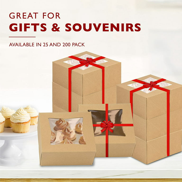 25pcs, Cake Boxes With Lids (5''x2.56''), Disposable Paper Boxes With Clear  Covers, Brown Charcuterie Boxes, Food Containers, Simple Bakery Box, For  Sandwich, Cakes, Cookies, Baking Tools, Kitchen Gadgets, Kitchen  Accessories, Home Kitchen