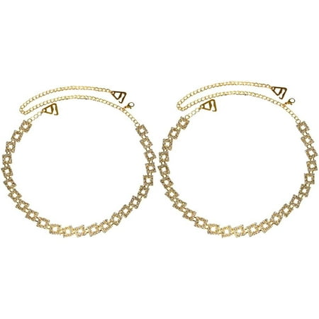 QIUYIDP 1 Pair Luxury Rhinestone Bra Shoulder Straps Crystal Bridal Wedding Bra Strap Invisible Anti-Skid Underwear Straps Festival Rave Party Dress Lingerie Straps (Silver)
