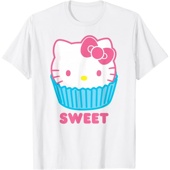 Hello Kitty Sweet Cupcake DTG Print Unisex T-Shirt