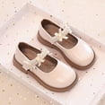 thumbnail image 2 of YunPes Girls Mary Jane Shoes Platform Non-Slip Pearl Bowknot Ankle Strap Dress Shoes School Uniform Shoes for Toddler/Little/Big Kids, 2 of 8
