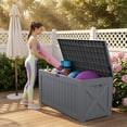 thumbnail image 5 of Homall 120 Gallon Outdoor Patio Box Deck Plastic Resin Storage Box Backyard, Dark Grey, 5 of 7