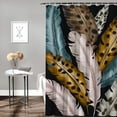 thumbnail image 2 of Orinice Jungle Summer Bathroom Shower Curtain Set, Tropical Banana Palm Leaf Leopard Animal Bathroom Set, 36x72, 2 of 7