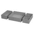 thumbnail image 2 of Better Homes & Gardens Gray 4-Piece Hard-Sided Drawer Organizer Set, 2 of 11