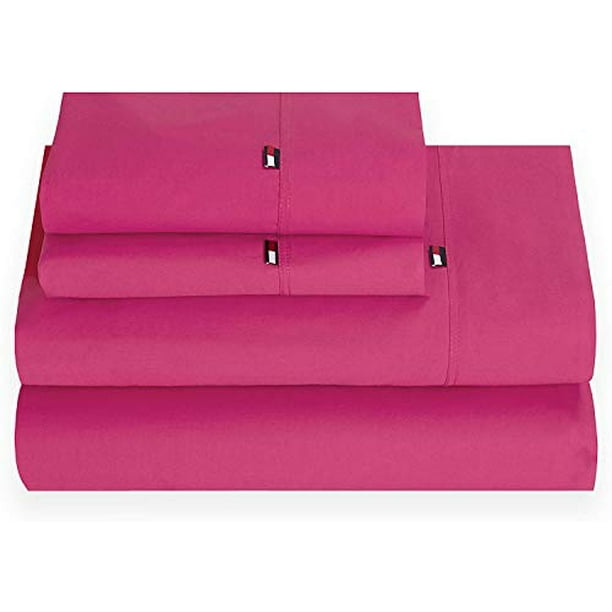 Tommy Hilfiger Signature Solid Sheet Set Queen Raspberry Pink Com Tommy Hilfiger Signature Solid Sheet, Tommy Hilfiger King Size Bed Sheets