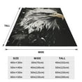 thumbnail image 3 of Honeii Ink Style Bald Eagle Print Fleece Blanket - Throw Blanket for Bed, Sofa, Couch, Camping, and Travel , Microplush Ultra Soft Warm Blanket-40"x30", 3 of 7