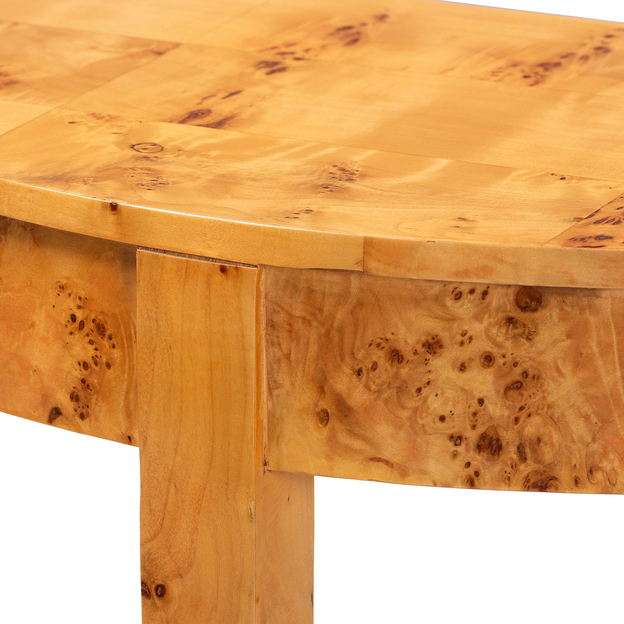 bali & pari Jihan Modern Console Table, Accent, Light Mappa Burl