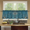 thumbnail image 4 of Yayeee Kitchen Curtains Set of 2 Light Filtering 57"x24" Over Sink Window Panels, Star Map, 4 of 7