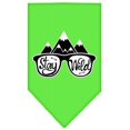 thumbnail image 1 of Stay Wild Screen Print Bandana Lime Green Small, 1 of 1