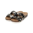 thumbnail image 5 of Breckelles CE45 Women Floral Open Toe Double Buckle Slip On Footbed Sandal, 5 of 5