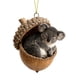 thumbnail image 2 of Adorno de árbol de Navidad del bosque | Decoración de animales del bosque hecha a mano: zorro dormido, búho, conejito, erizo | Acrílico | 4 pulgadas | Acento rústico para casa de vacaciones, 2 of 9