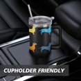 thumbnail image 7 of Double-Walled Dog Lover Coffee Tumbler 40oz - Durable Stainless Steel Mug with Handle & Straw - Cute Gift for Women, 7 of 7