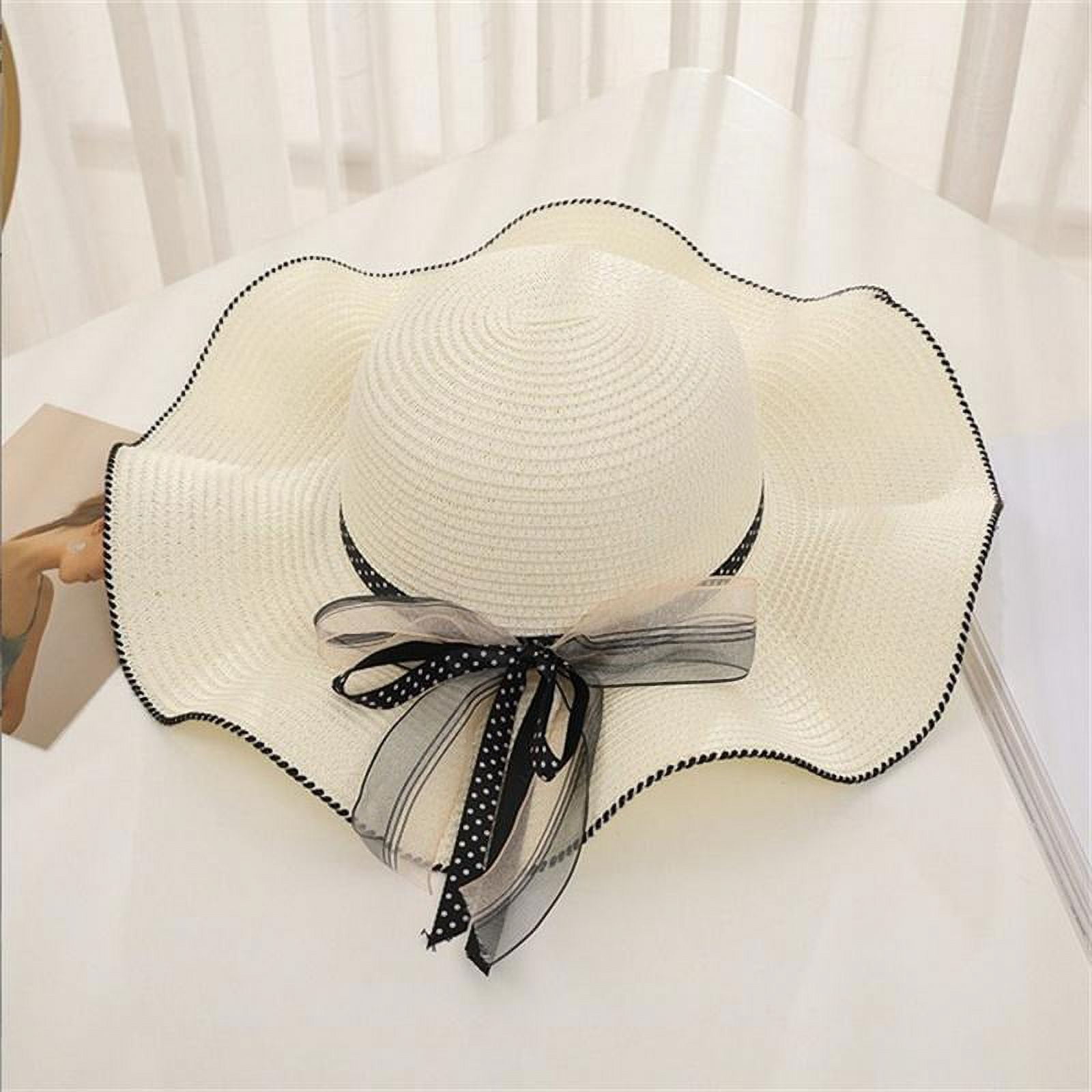 NWT‎ White & Grey Bow Beach Hat 7W4A8203_1600x.heic?v=1747005235 main image 3