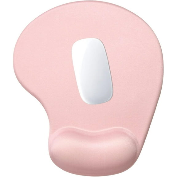 RUseeN Ergonomic Mouse Pad with Gel Wrist Rest, Comfortable Mousepad with Smooth Wrist Support Surface and Non-Slip PU Base, Computer, Laptop, Office & Home, Pink
