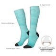 thumbnail image 4 of Xecao Blue And Turquoise Print Compression Socks for Both Men And Women for Running, Travel, Flight, Nurse, 4 of 6