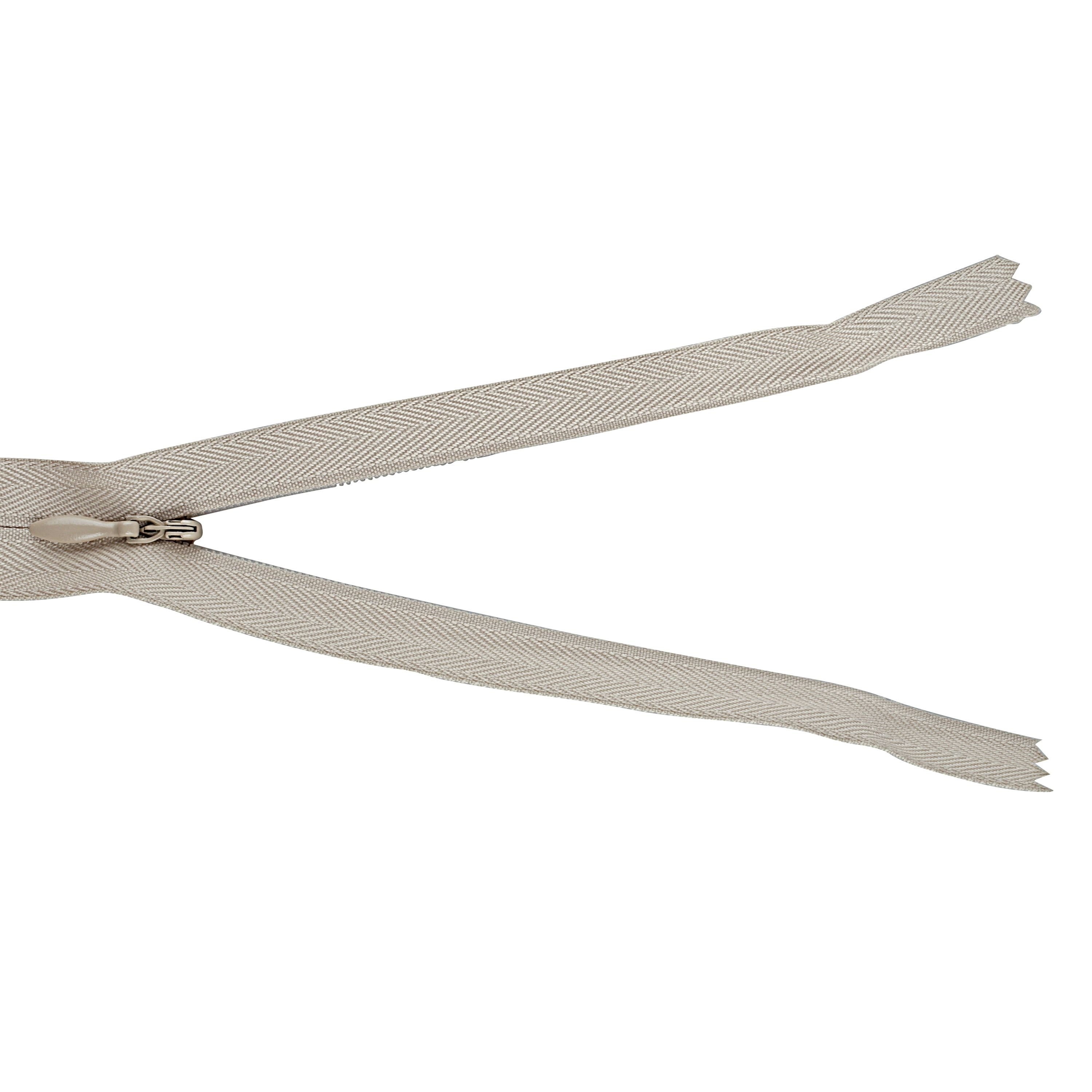 (2 pack) Coats & Clark Polyester 14" All Purpose Invisible Ecru Sewing Zipper, 1 Each