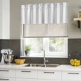 thumbnail image 4 of Grey Striped Curtain Valances for Windows, Kitchen Valance Window Treatments Panel 2 Pack, Modern Farmhouse Gray White Stripes Rod Pocket Short Curtains for Bathroom Bedroom 42 x 12 Inch, 4 of 8