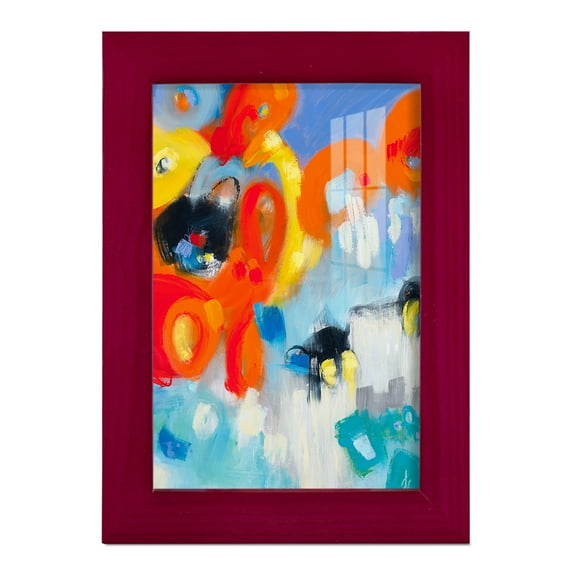 In the Loop V -Framed Print w/glass-Cherry Red