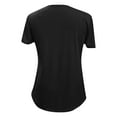 thumbnail image 5 of Lovskoo 2024 Womens Summer Tops Pleated Crewneck Corded Short Sleeve Solid Color Basic Tunic Shirts Tops Blouses Black 2XL, 5 of 7