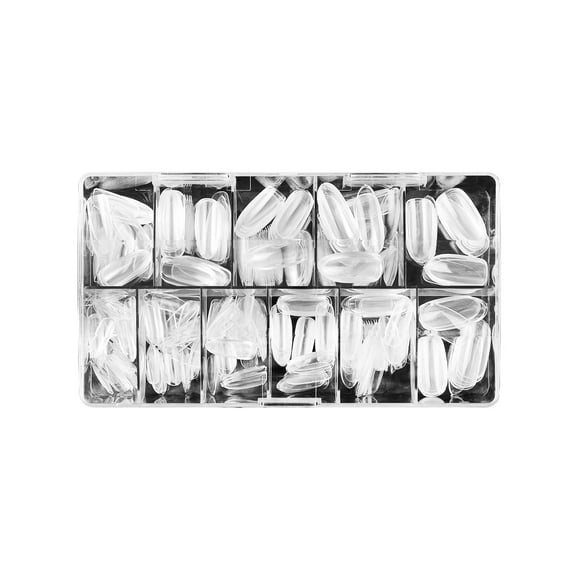 ziyahi Fakes Nails Almond Shape-Soft And Thin Clear Nails Tips Easy To Apply 500 Per Box Acrylic Nail Tips Elliptic nail