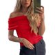 thumbnail image 1 of Jersey Imily Bela de punto con hombros descubiertos para mujer, rojo, 1 of 2