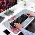 thumbnail image 2 of Long Mouse Pads for Desk,Pioneer Flower Floral Print Pattern Desk Mats on Top Of Desks, Desk Mouse Pad Extra Large with 3mm Non-Slip Base and Stitched Edge for Gaming,Office,Work,Home 31.5"x15.7", 2 of 6