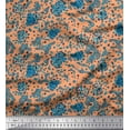 thumbnail image 1 of Soimoi Viscose Chiffon Fabric Floral & Leopard Animal Skin Printed Craft Fabric by The Yard 42 Inch Wide, 1 of 3