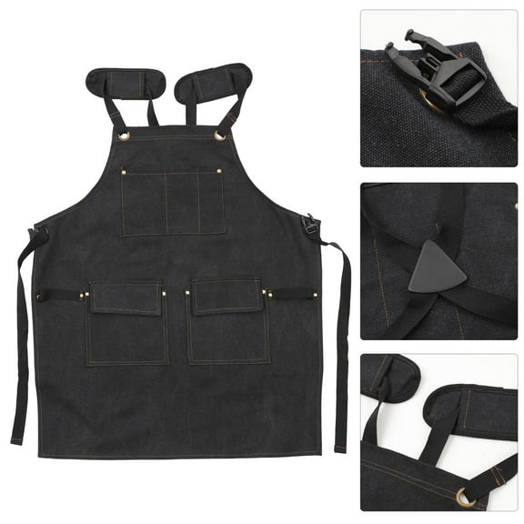 UPOUART Waterproof Black Apron 1Pcs For Hairdresser And Salon Use