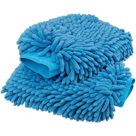 Large Size Microfiber Wash Chenille Microfiber Premium Car Wash Mitt Scratch-Free Auto Wash Mittf, Car Wash Mitt 2 Pack