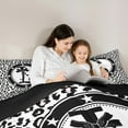 thumbnail image 5 of Feelyou Chic Monogrammed L Bedding Comforter Set, Wildlife Leopard Print Twin Comforter Sets, Modern Princess Black Bowknot Reversible Bedding Set, Luxury Bedroom Decor, 2-Piece, 5 of 8