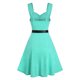 thumbnail image 3 of Vestidos Para Mujer Vestidos Casuales Color Sólido Botones Correas Sin Mangas Punk Encaje Panel Vestido Odeerbi ODB164543, 3 of 3