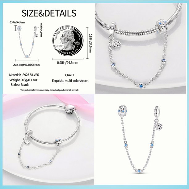 Charms 100 % Real 925 Plata Esterlina Océano Serie Sirenas Concha Encantos Abalorios Ajuste Original Pandora Pulsera Para Las Mujeres Cumpleaños Moda Joyería Regalo