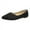 Black, variant on Luxalzxs Women's Ballet Flat Shoes Knit Dress Shoes Classic Pointed Toe Slip On Ballerina Walking Flats Shoes for Woman Low Wedge Comfort Soft Dressy Flats