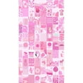 thumbnail image 2 of Idea4wall 3pcs Playful Pink Pop Culture Dynamic Collage of Modern Wall Murals, Removable Self-Adhesive Stick Wallpaper Large Wall Stickers for Home Decorative, 72"x120", 2 of 5