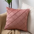 thumbnail image 4 of Juego de 2 Fundas de Cojines de Terciopelo Holandés Fundas de Almohada Decorativas para Sofá 45X45 CM (Rosa Amarillo) Decoración Suave y Cómoda Hogar Sala de Estar Dormitorio para Sofá Rojo Verde, 4 of 5
