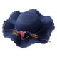 thumbnail image 1 of 56-58 cm circunferencia del sombrero protector solar de verano para mujer sombrero para el sol plegable sombrero de paja de flores, 1 of 5