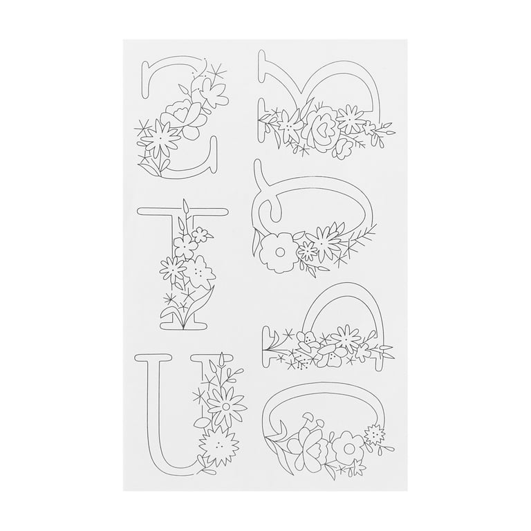 School Letters: Alphabet Embroidery Patterns (iron-on transfers) – Lazy May  Sewing Club